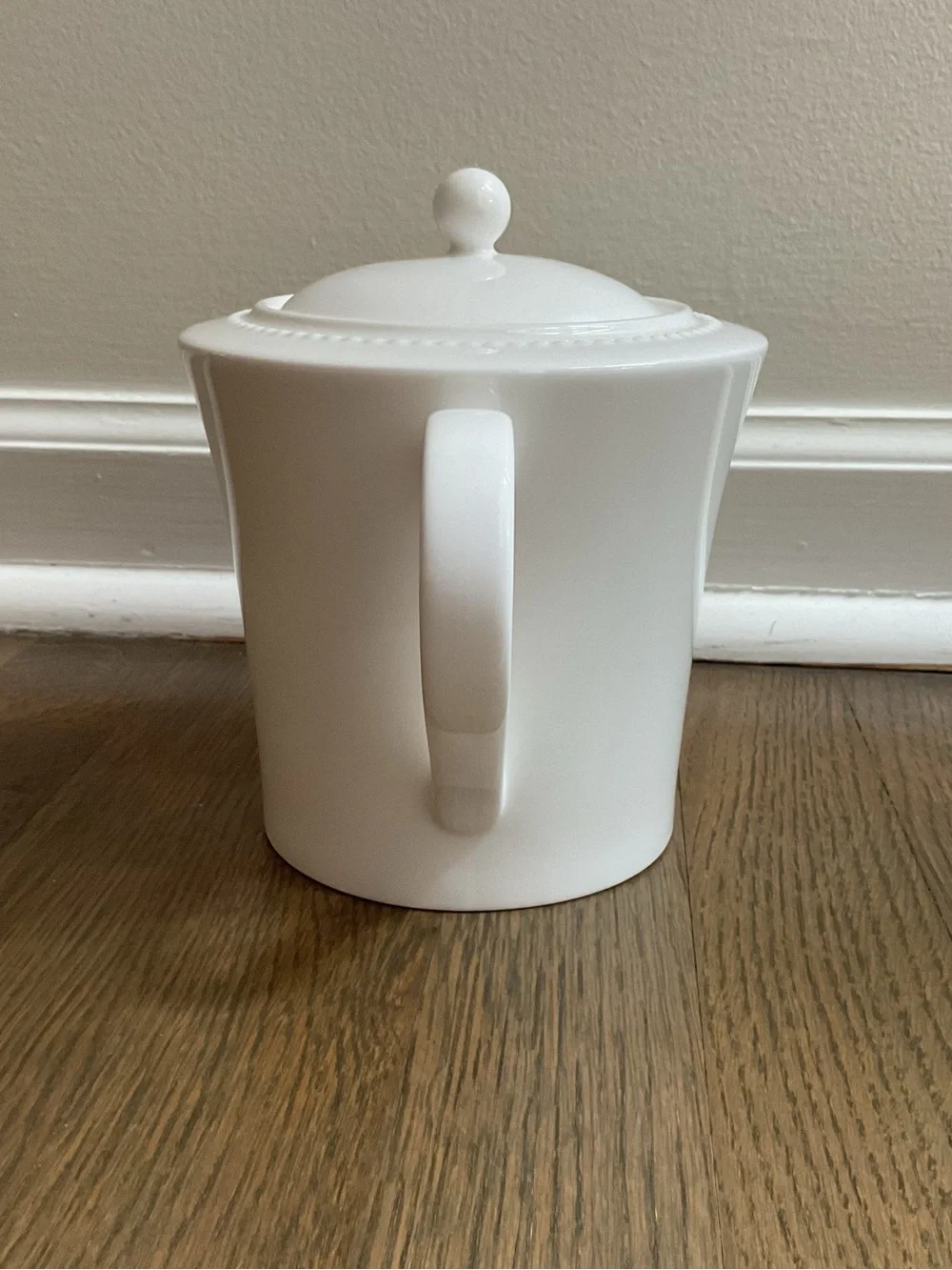 Crate&Barrel Nikko Fine Bone China White Teapot
